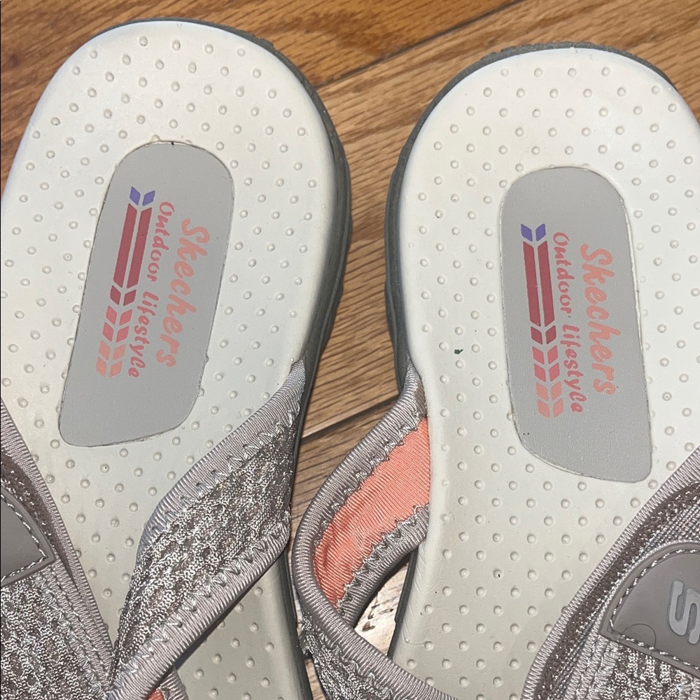 Skechers Gray and Pink Sandals - Picture 2 of 3